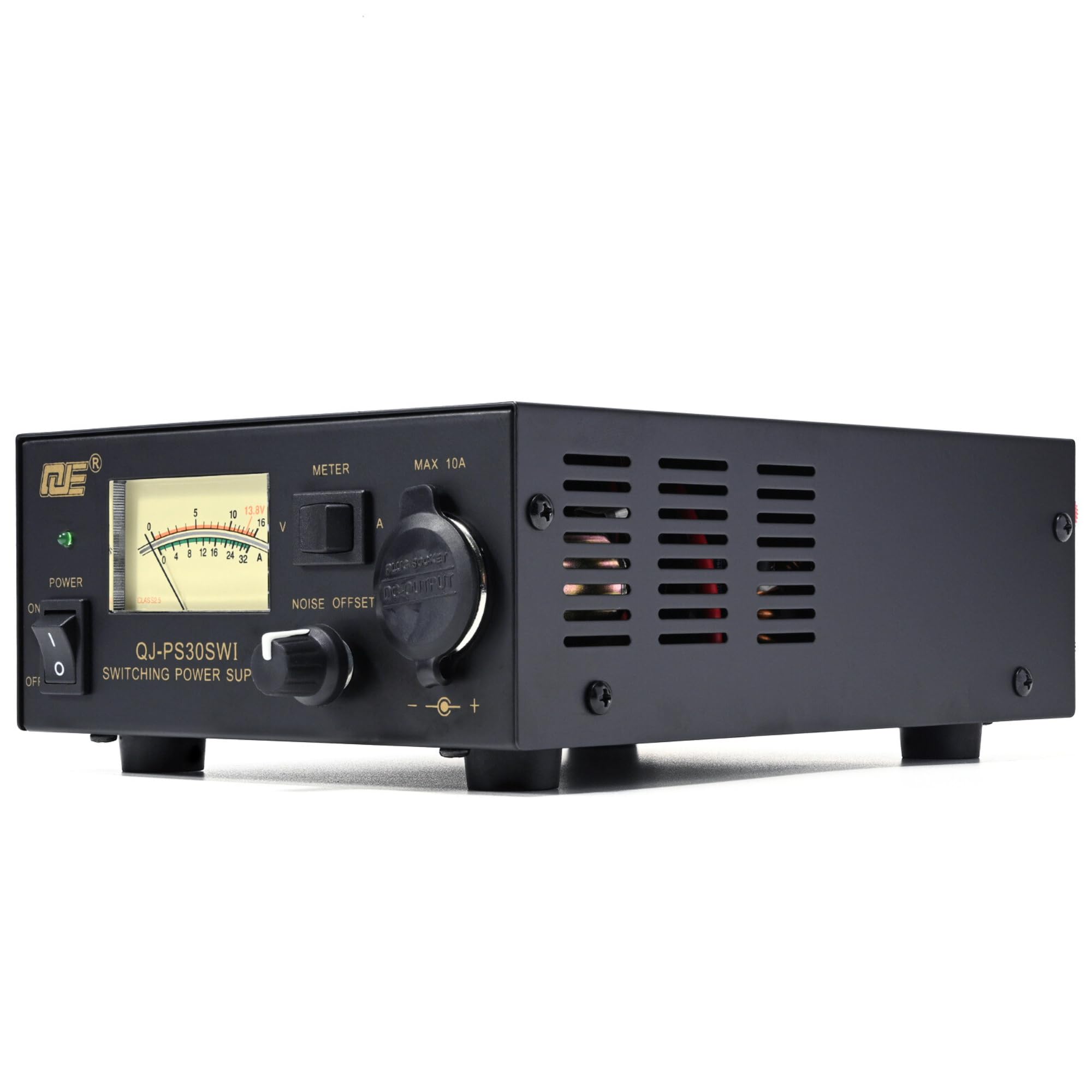 Alimentatore da banco 13,8 V 30 A, convertitore CA-CC con presa accendisigari per auto, controllo offset del rumore e ventola di raffreddamento, ideale per radio HAM, radio amatoriali, CB, dispositivi