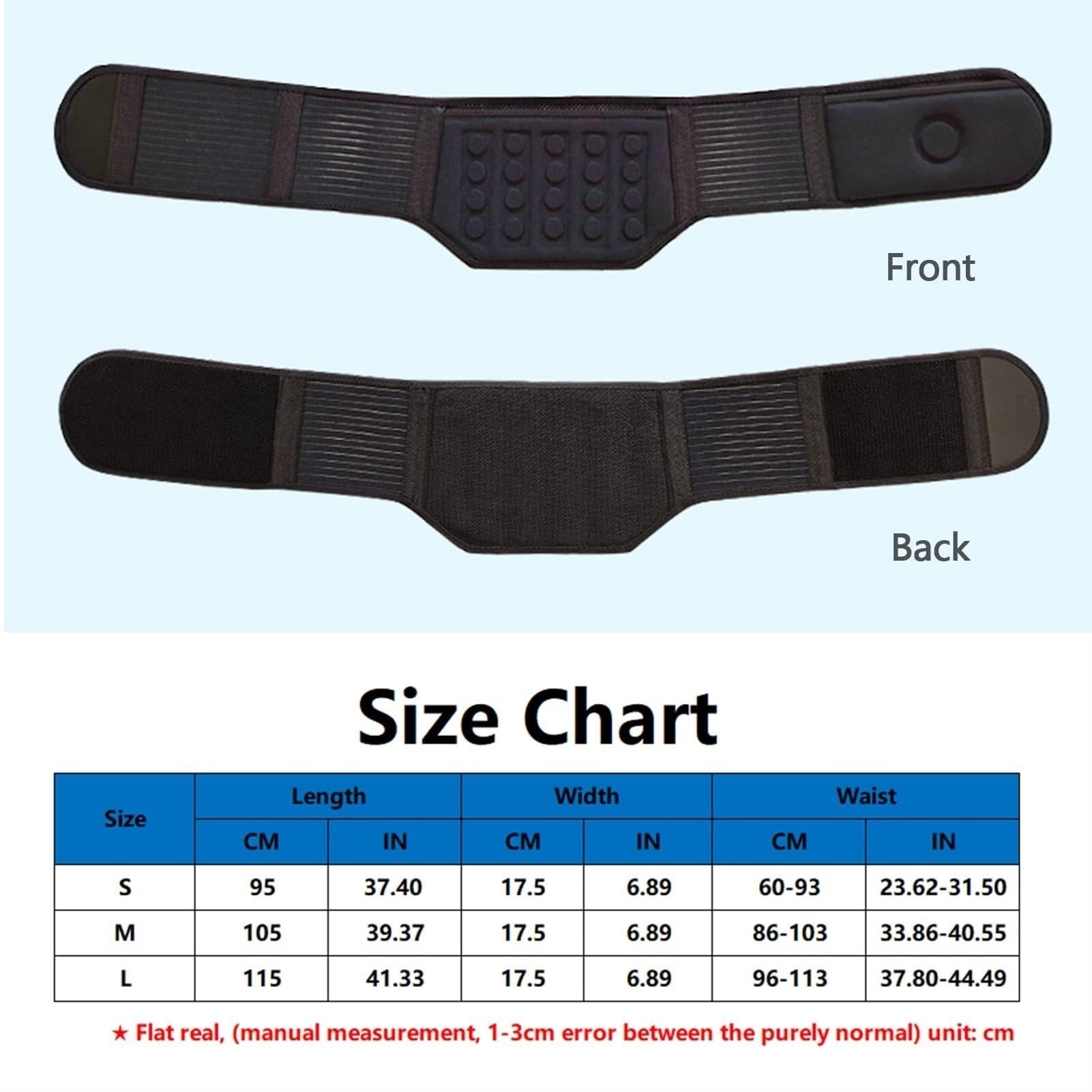 Faja Lumbar Cinturón De Soporte Lumbar con Terapia Magnética Autocalentable Y 21 Imanes Que Liberan Calor Cinturón Apoyo Lumbar(XL)