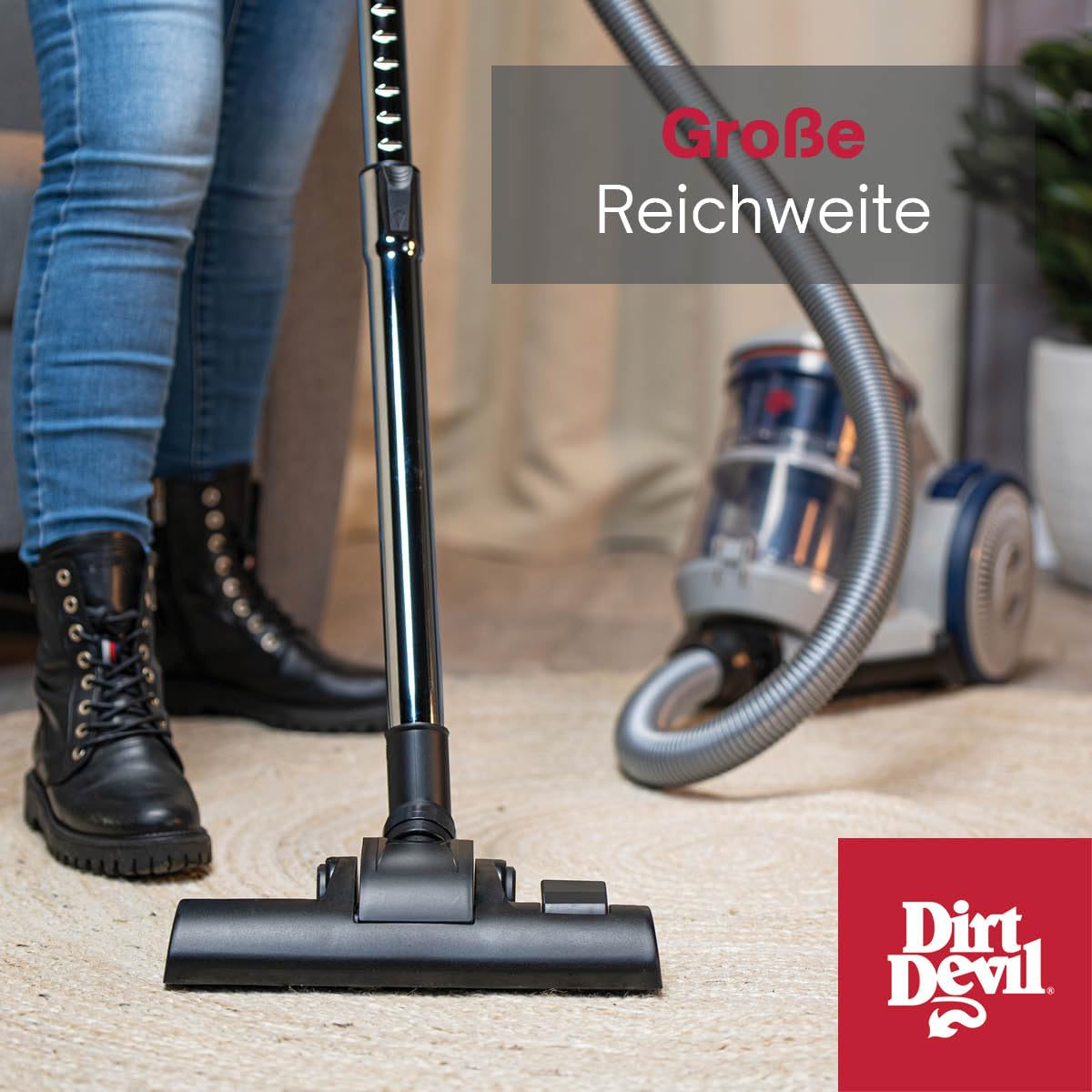 Dirt Devil Staubsauger ohne Beutel DD2501 - Bodenstaubsauger 850W - HEPA 12 Filter - 7.5M Reichweite - mit Combibrush – Bild 8