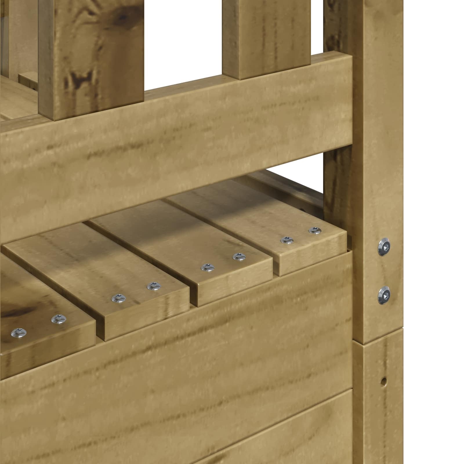 vidaXL Torre de juego marrón 52,5 x 85 x 238 cm madera maciza impregnada, moderna y robusta torre de juego, aventura al aire libre para niños, equipo de juegos en el jardín, diversión para la familia