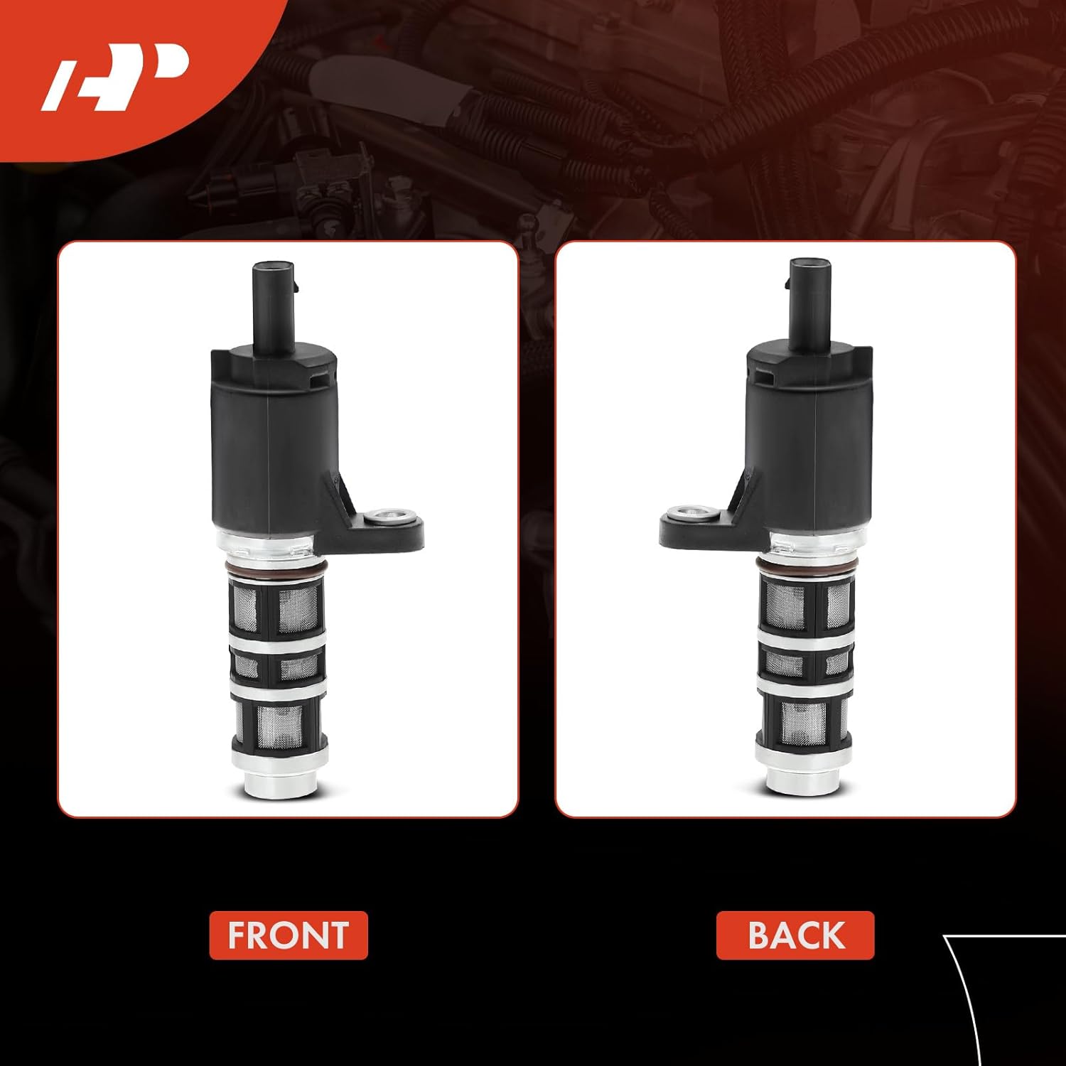 A-Premium Intake or Exhaust Engine Variable Valve Timing (VVT) Solenoid Compatible with Chevrolet Spark 2013 2014 2015 L4 1.2L, Replace# 25192279, 25185534