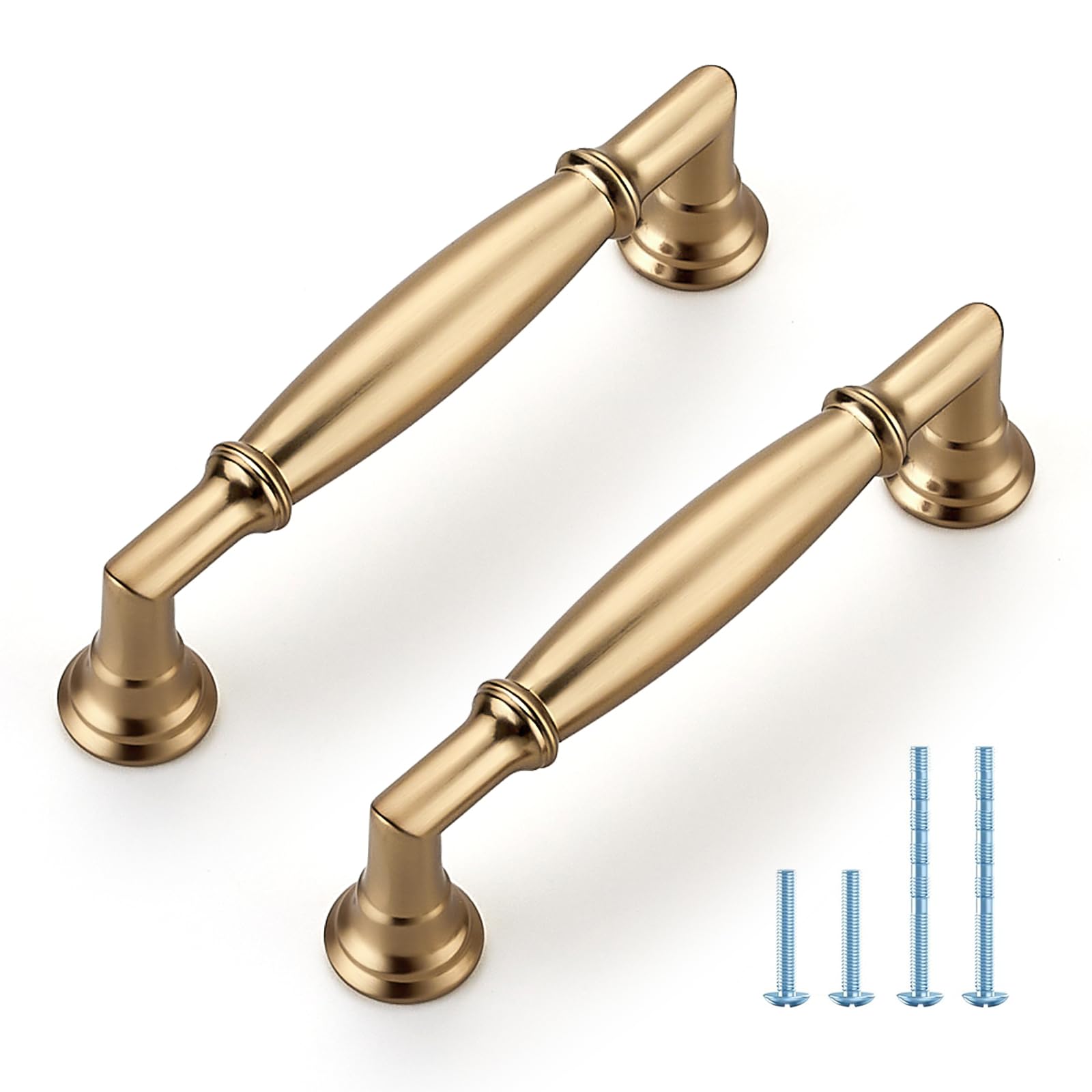 HOME EDIT 10 Pack 5 Inch Champagne Bronze Cabinet Handles Solid Zinc Alloy Pulls for Kitchen, Dresser, Closet & Bathroom Cabinets Hardware — view 22