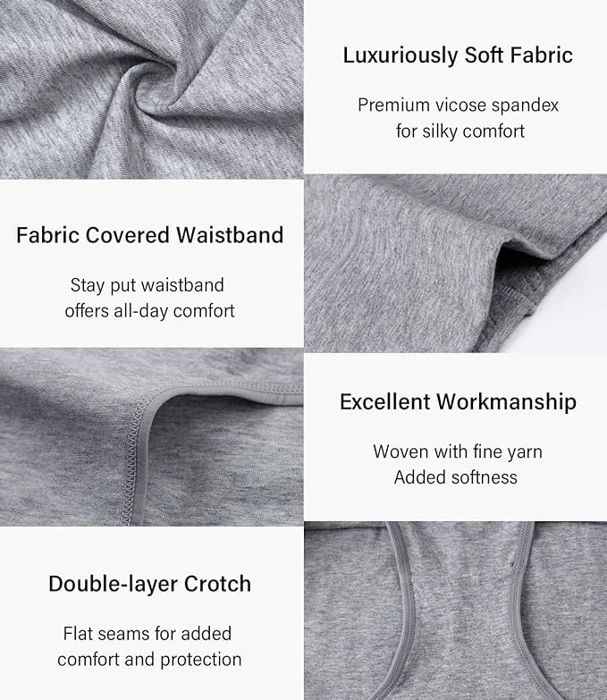 Image of DIVING DEEP Women's Cotton Underwear, Mid Waist Full Coverage Underpants, Post Partum Briefs Panties for Women Multipack-4