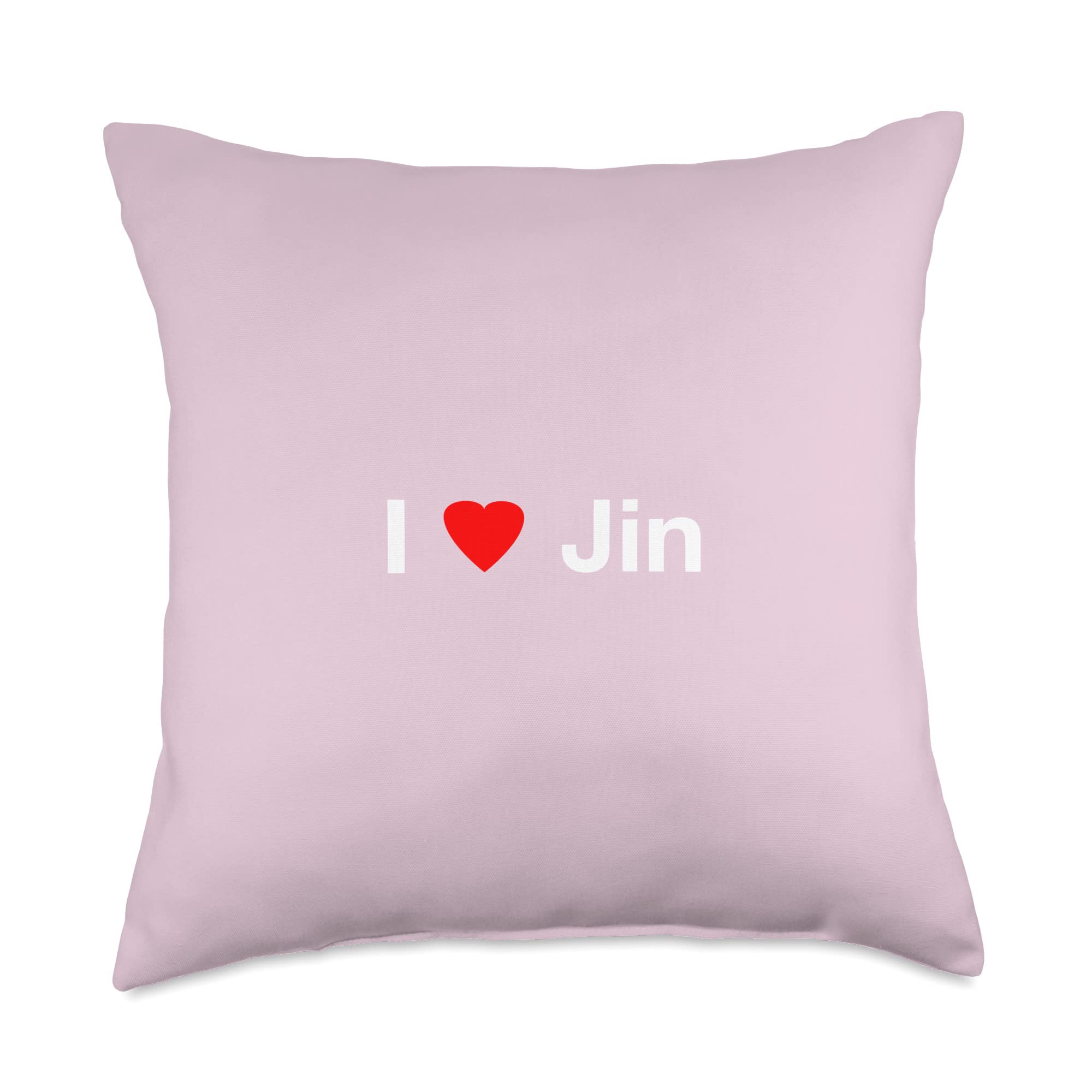 I Heart Jin Throw Pillow, 18x18, Multicolor