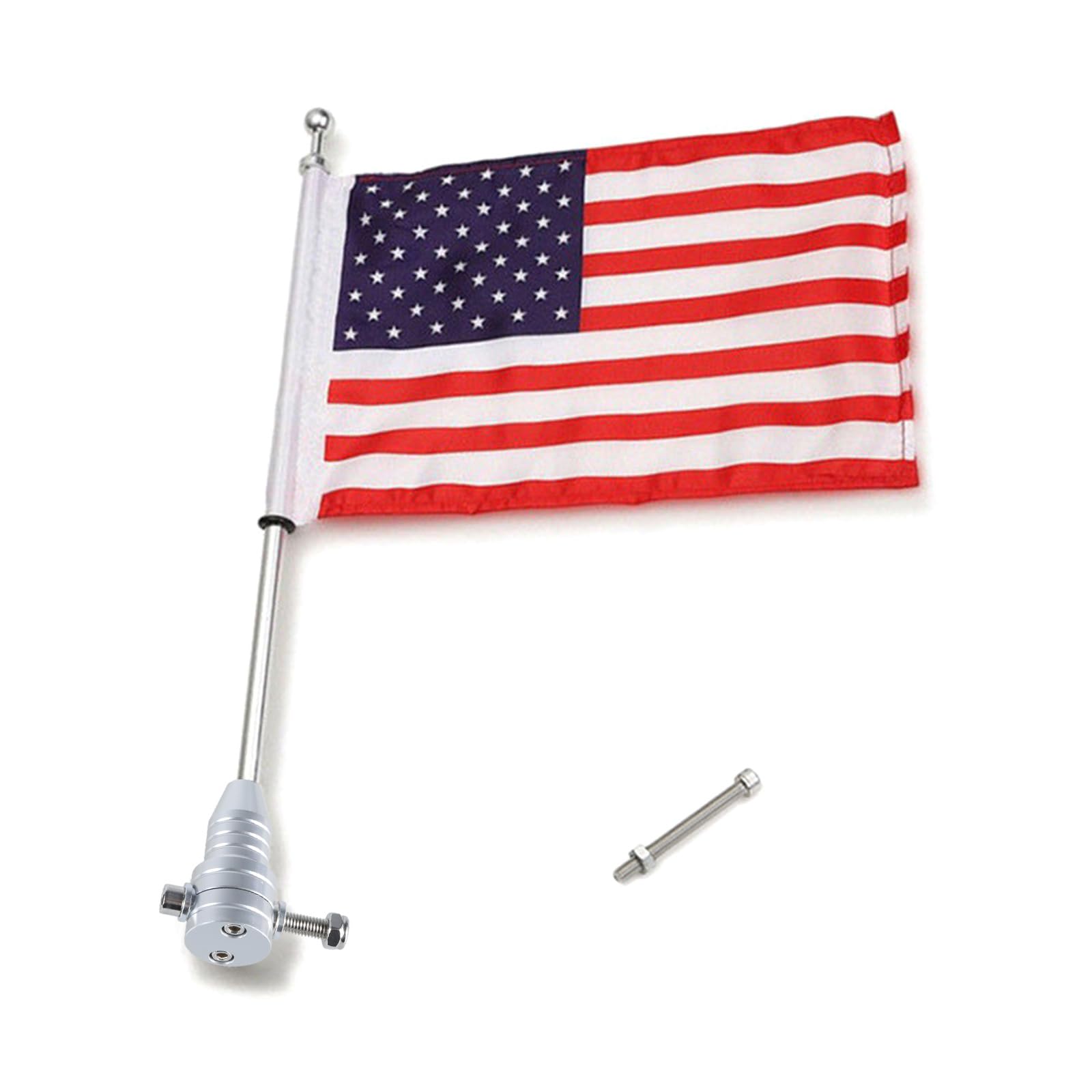 Bandiere del motociclo Pali Montare Portapacchi Bandiere Mensola Con Base Regolabile Per Posteriore Portapacchi Decorazione Nero Moto Flagpole Mount
