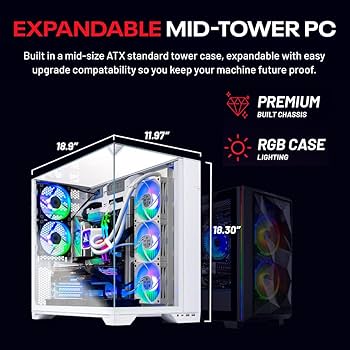 Amazon.com: Skytech Gaming O11 Vision Desktop PC, Ryzen 7