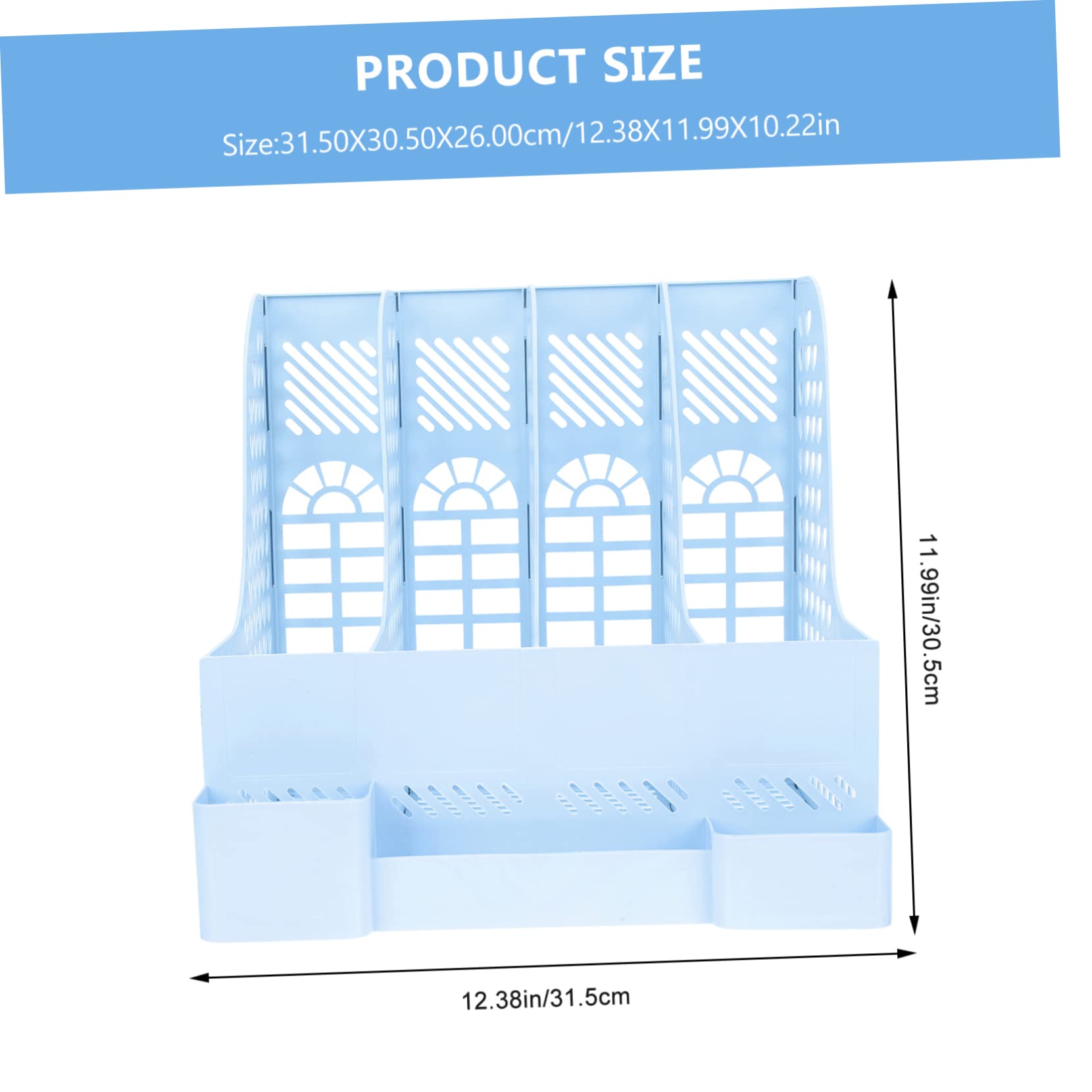 HOMSFOU Convenient Multi Function File Organizer Desktop Magazine Holder for Home Office and Study Tidy Document Storage Stylish