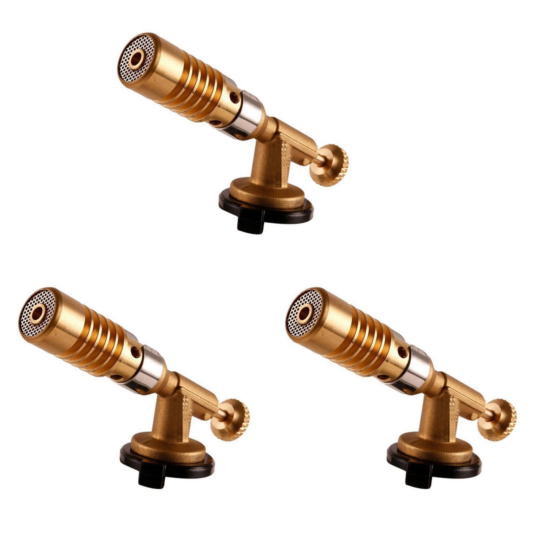 3X Gas Burner Welding Torch Portable Gas Torch Blowtorch Copper High Temperature Brass Mapp Gas Torch Brazing Solder