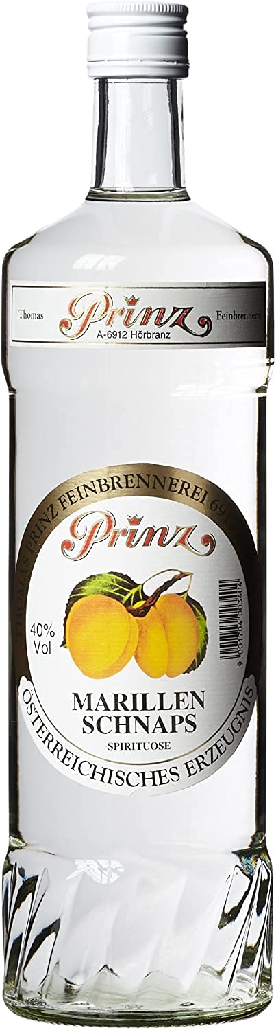Thomas Prinz Marillenschnaps Obstbrand 40% I Visando Paket (6 x 1,0 Liter)