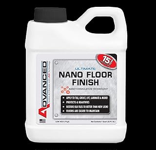 ADVANCED ULTIMATE NANO FLOOR FINISH with NANO FORMULATION TECHNOLOGY - Ceramic & Porcelain Tile, Vinyl, LVT, Hardwood and Laminate Flooring Sealer and Rejuvenator (Quart)