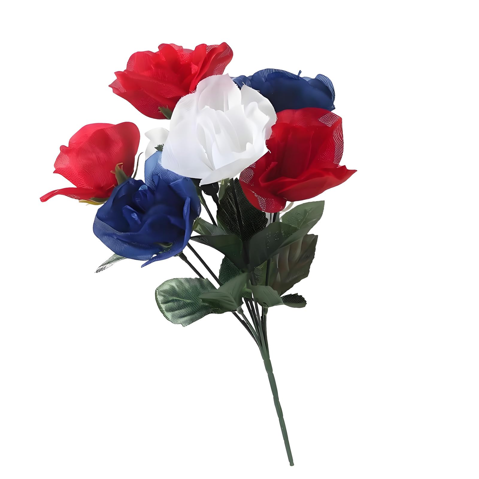 Hsyzygian Realistic Flower Arrangement for July Fourth Holiday Celebration Independence Day Silkflowers