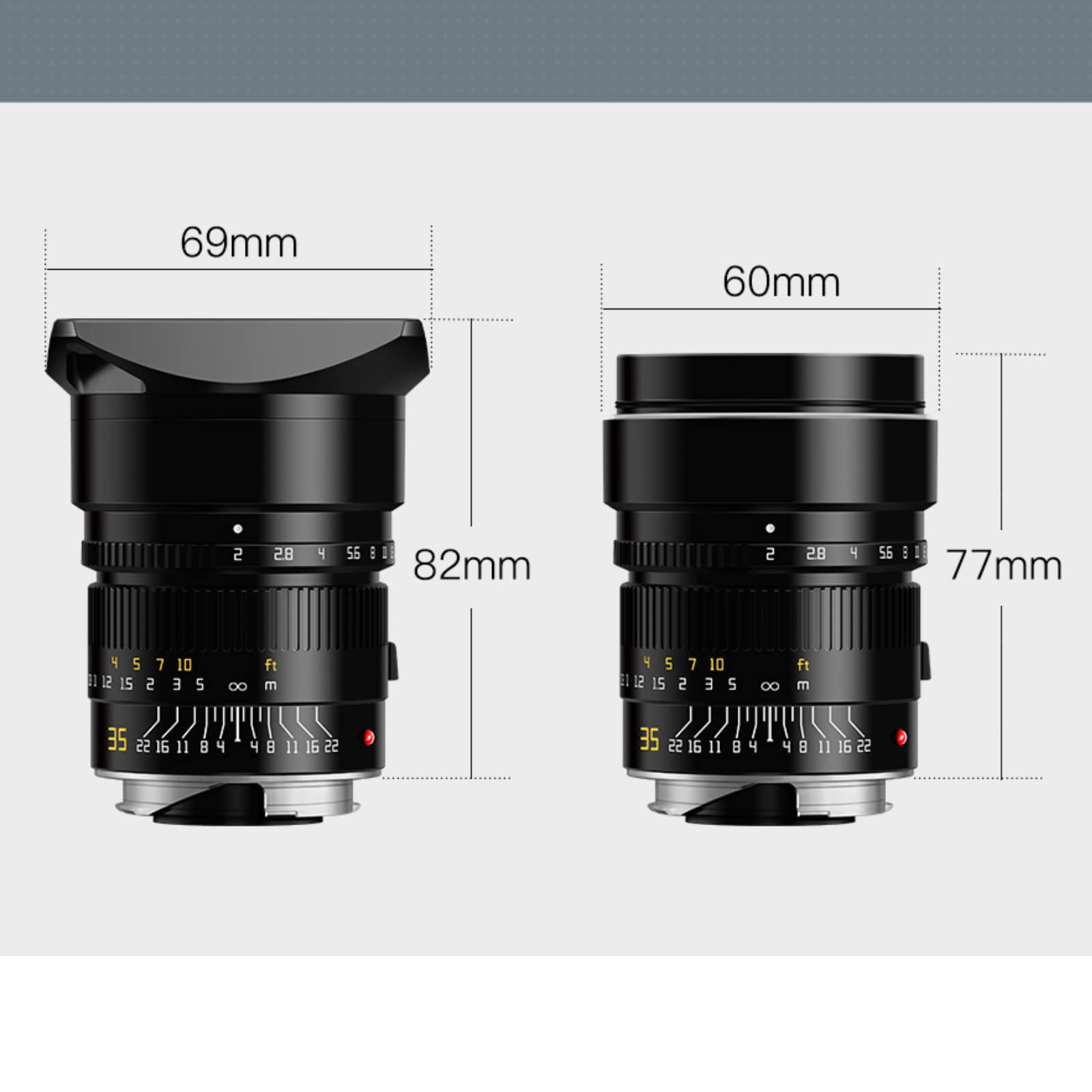 Artizlab Classic 35mm F1.4 Obiettivo della fotocamera Full Frame Obiettivo con messa a fuoco manuale per Leica M M240 M3 M5 M6 M7 M8 M9 M9P M10 Montaggio fotocamere  44