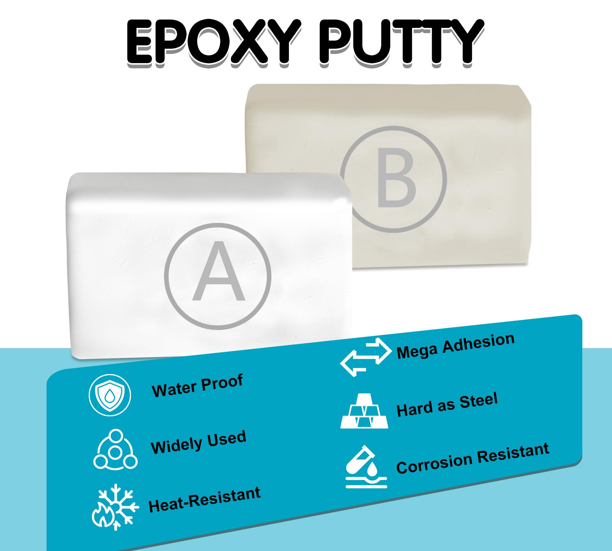 Epoxy Putty, 12oz/340g Fast Repair Plumbers Putty, High Strength AB Epoxy Puttys Fix Leaks, Cracks and Fill Holes - Image 2