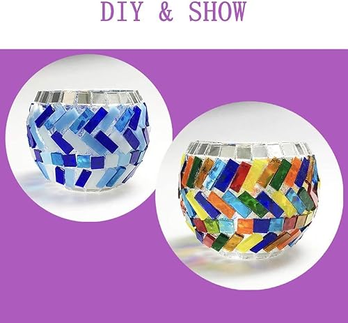 Miniatura 3 de BestTeam - Tira de vidrio de 0.4 x 1.6 in, para manualidades, manualidades, platos, marcos de fotos, macetas, joyería hecha a mano, 7.05 oz