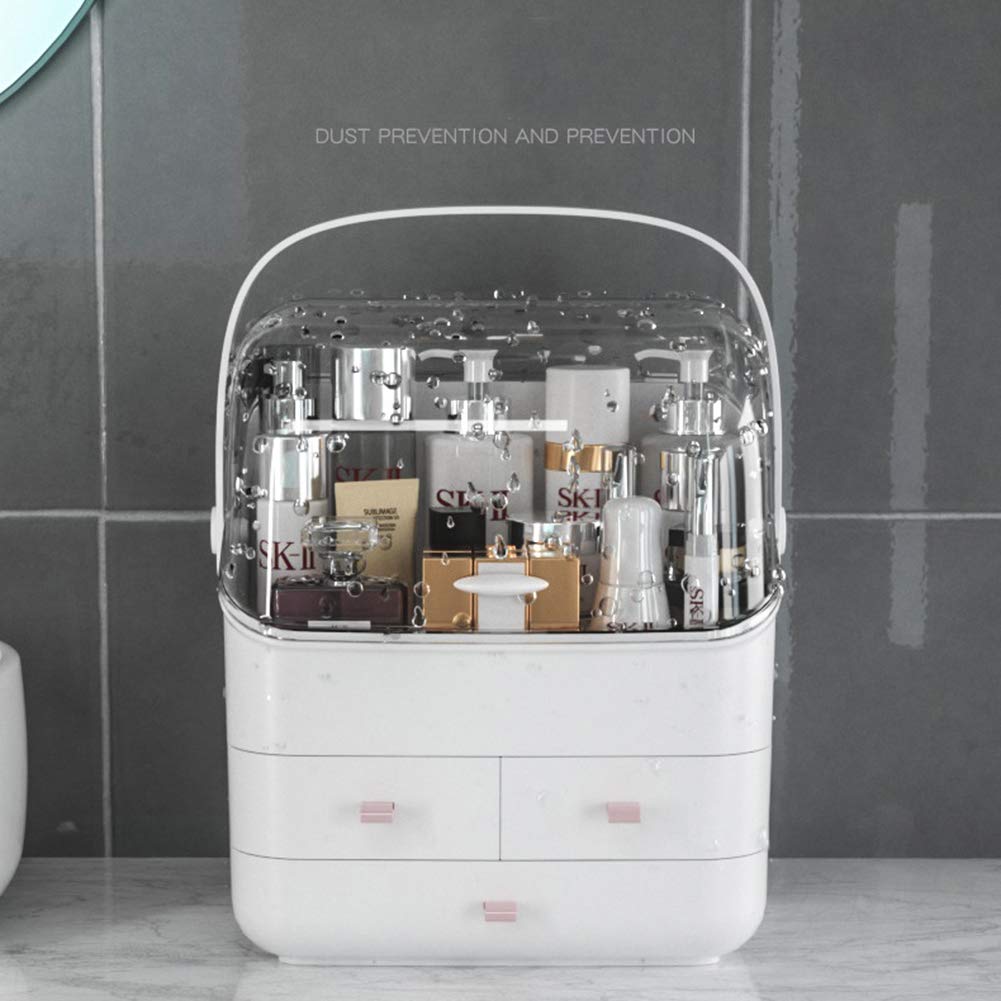 Caja Organizador de Maquillaje Organizador Cosméticos, cajón de Maquillaje Ajustable, se Adapta a Joyas, cepillos, Barras de Labios y cremas Saludable