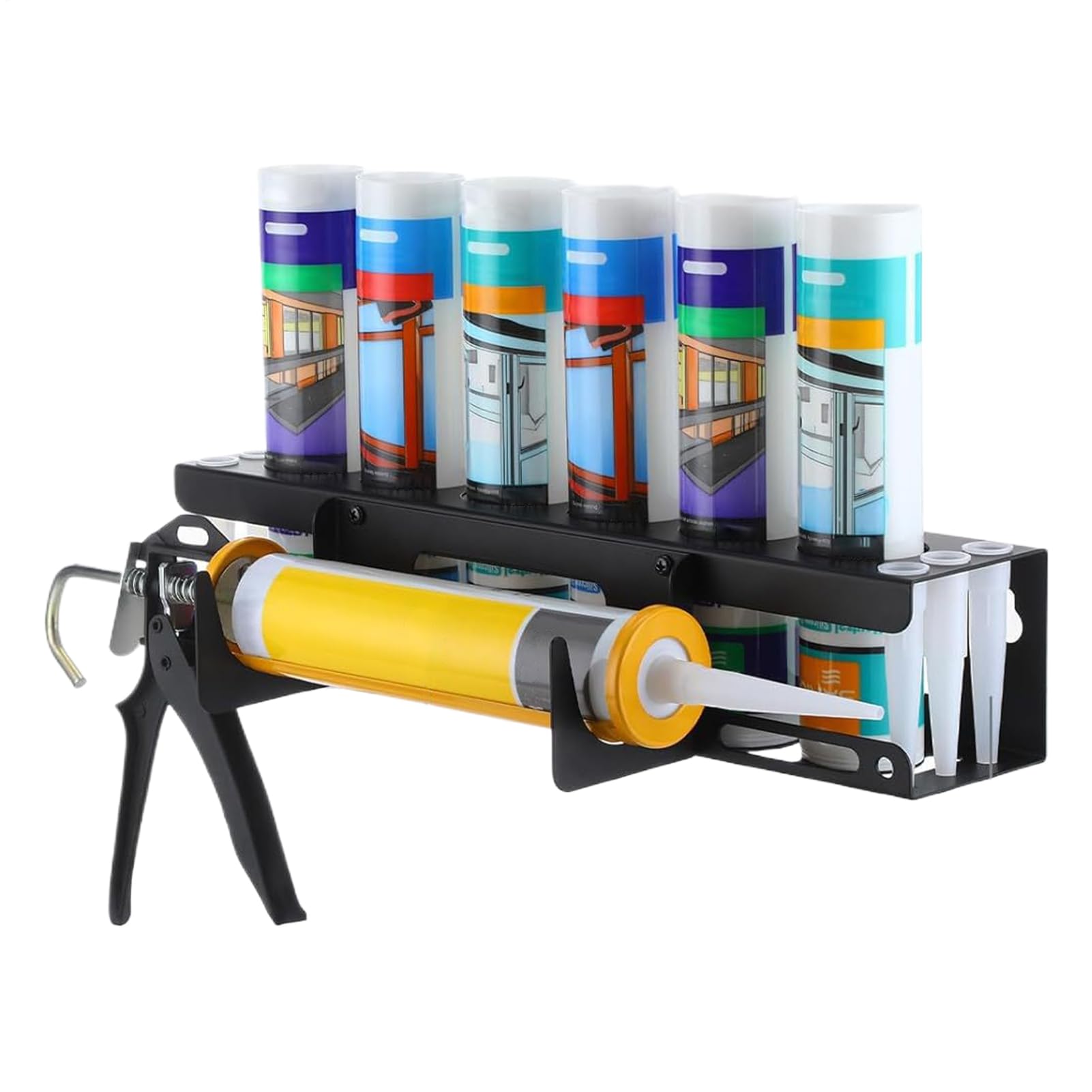 Support de tube de calfeutrage avec organiseur mural de rangement 40cm