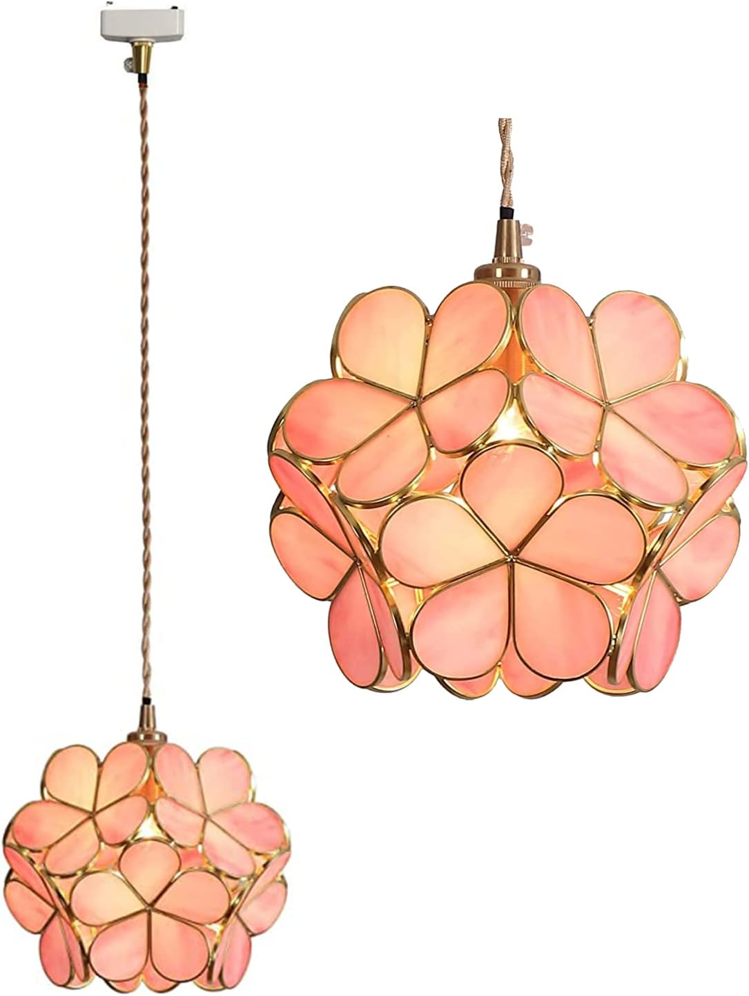 3個セット！フランスアンティーク スイッチ付き 真鍮 吊り下げ ライト