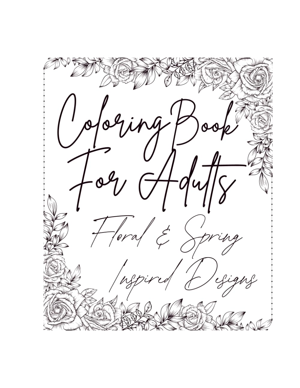 Adult Floral Coloring Book