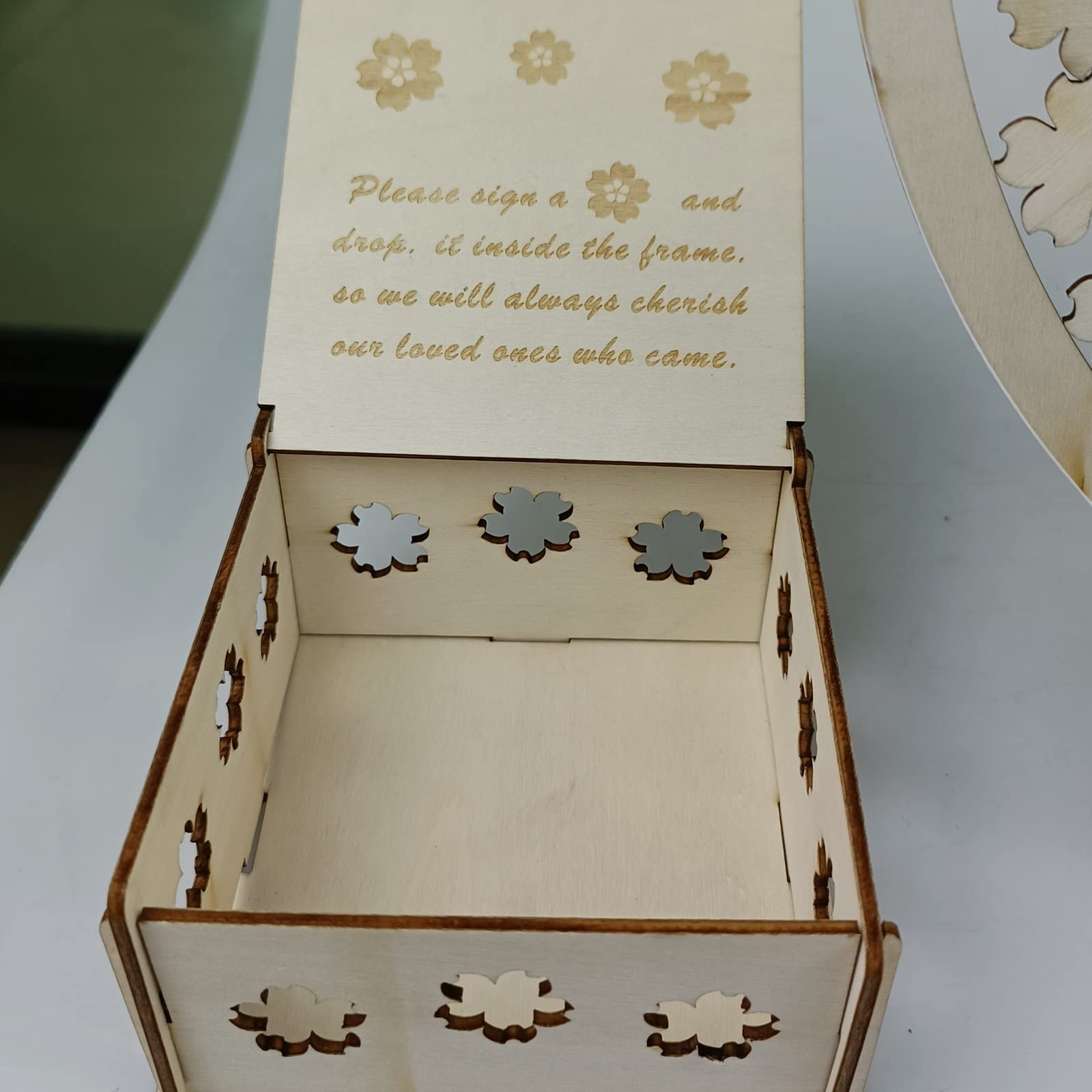Starnearby Livre d'or de Mariage en Forme d'arbre, Alternative au Livre d'or de Mariage en Bois, Décoration de Mariage, Ornements de Souvenirs pour Réception de Mariage