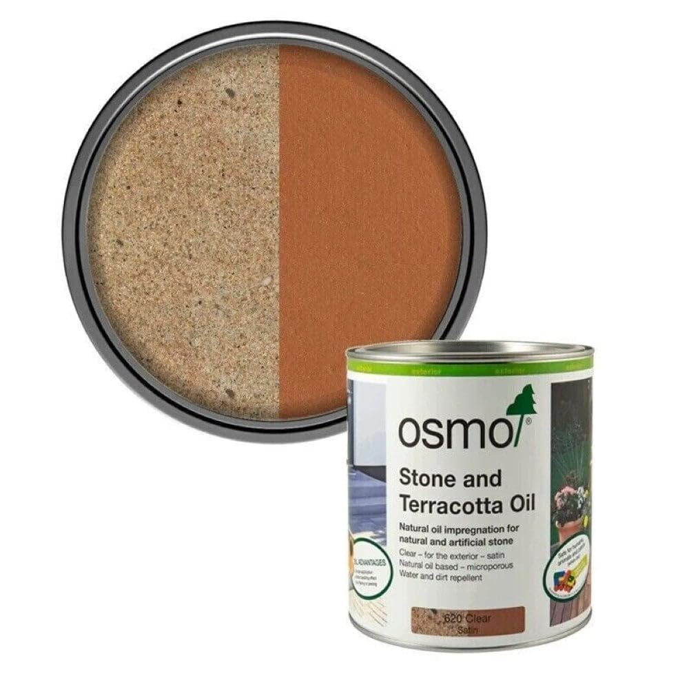 Osmo Stone & Terracotta Exterior Oil Clear Satin 620-0.75 Litre