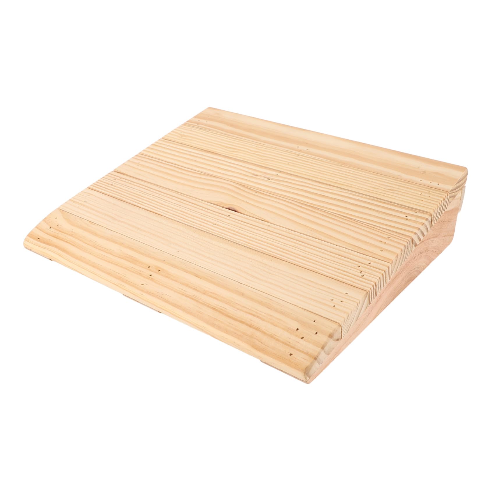 Alipis Rampa De Umbral De Madera Maciza 25,8x30x7 Cm Antideslizante para Sillas De Ruedas y Robots Aspiradores Uso Doméstico Portátil