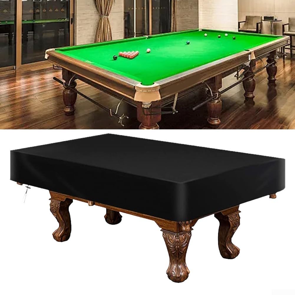 Nappe de billard en tissu Oxford 210D, imperméable et indéchirable, conçue pour tables de 2,4 m, sangles réglables (245 x 140 x 20 cm)