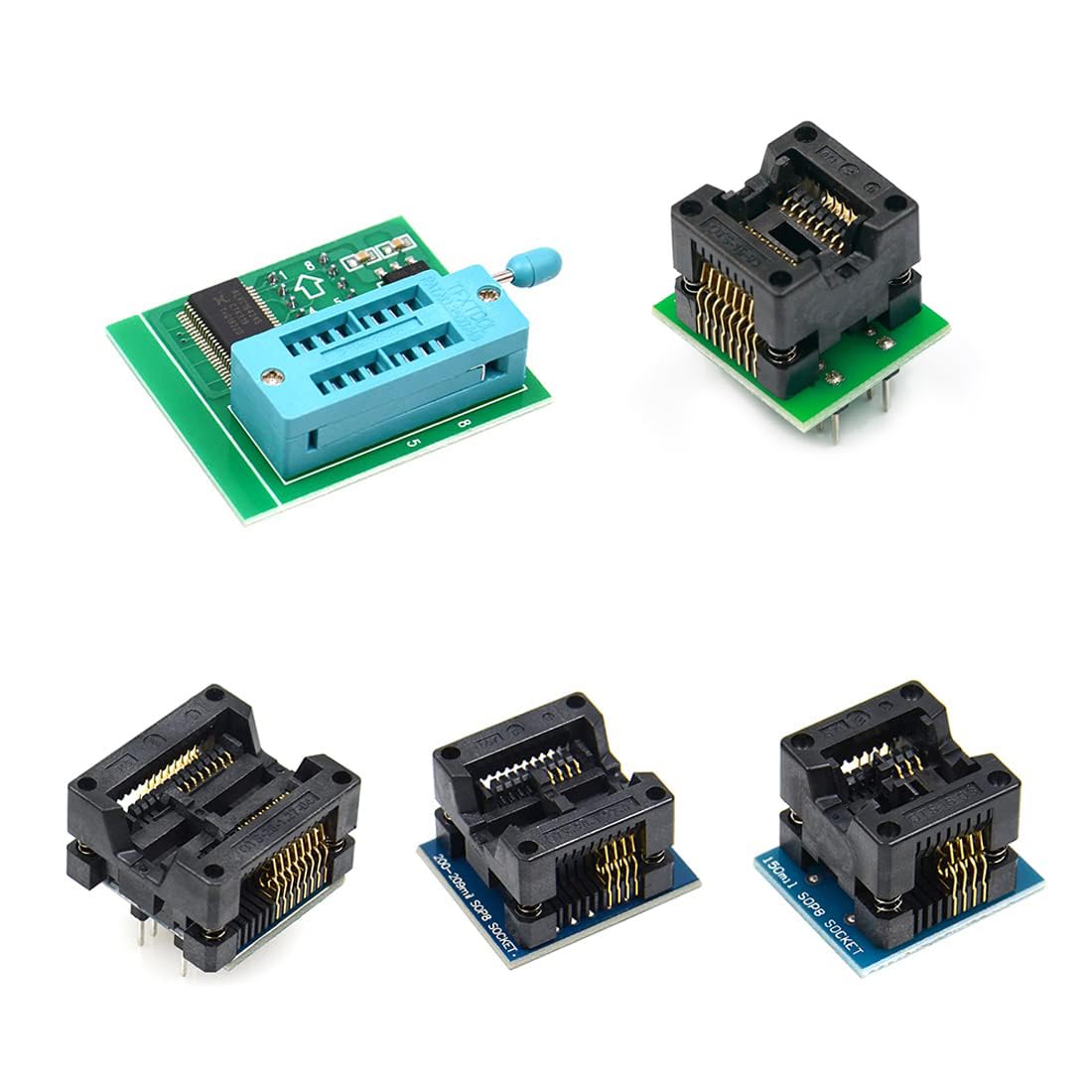 Hailege EZP2019+ Upgraded High Speed USB SPI Programmer Support EEPROM Flash 24 25 93 25 BIOS Full Set with 12 Sockets Adapters WIN7&WIN8