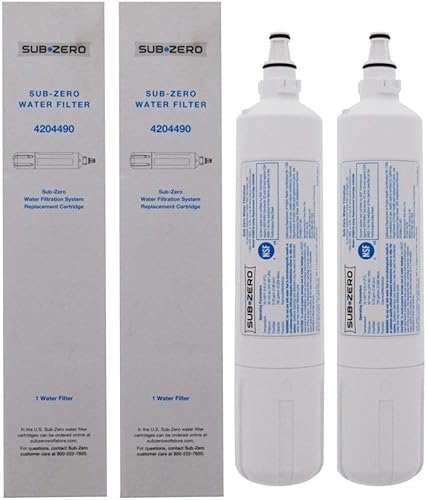 Miniatura 1 de Sub-Zero 4204490 - Cartucho de repuesto para filtro de agua para refrigerador, paquete de 2