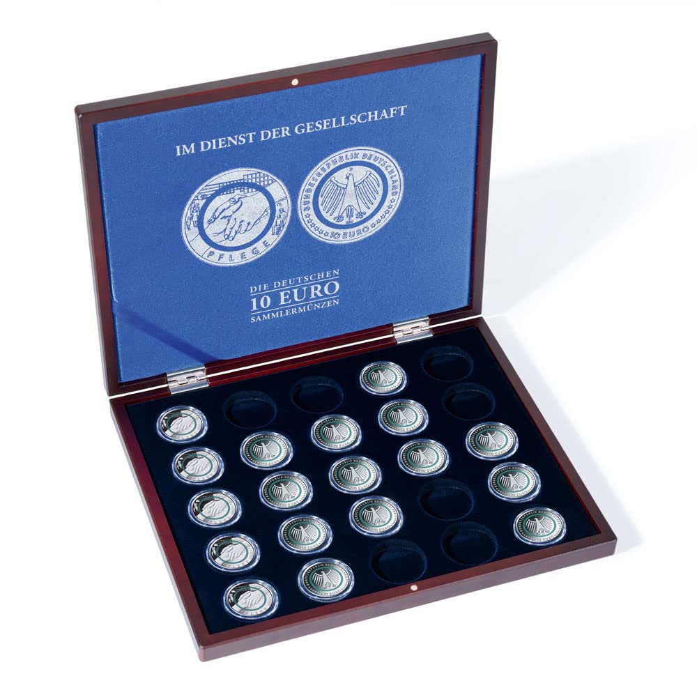 Leuchtturm 366765 Estuche Volterra para 25 Monedas de colección alemanas de 10 Euros Al Servicio de la Sociedad en cápsulas