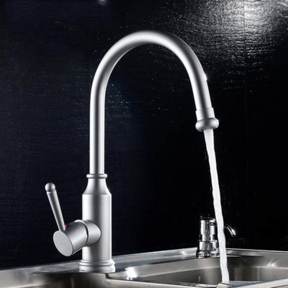 SnamicE Faucets,Space Aluminum Kitchen Faucet Vegetable Bathroom Basin Sink Water Taps Cold Hot Mixer Mixer,A214
