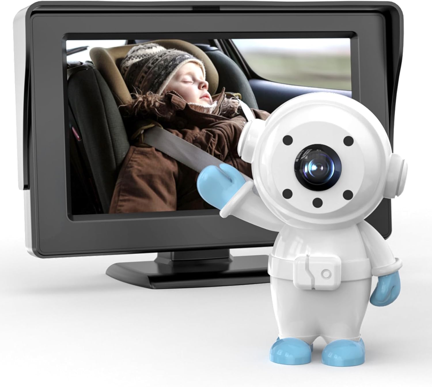 MOMYMUST Baby Car Camera with Astronaut Lens, Car Baby