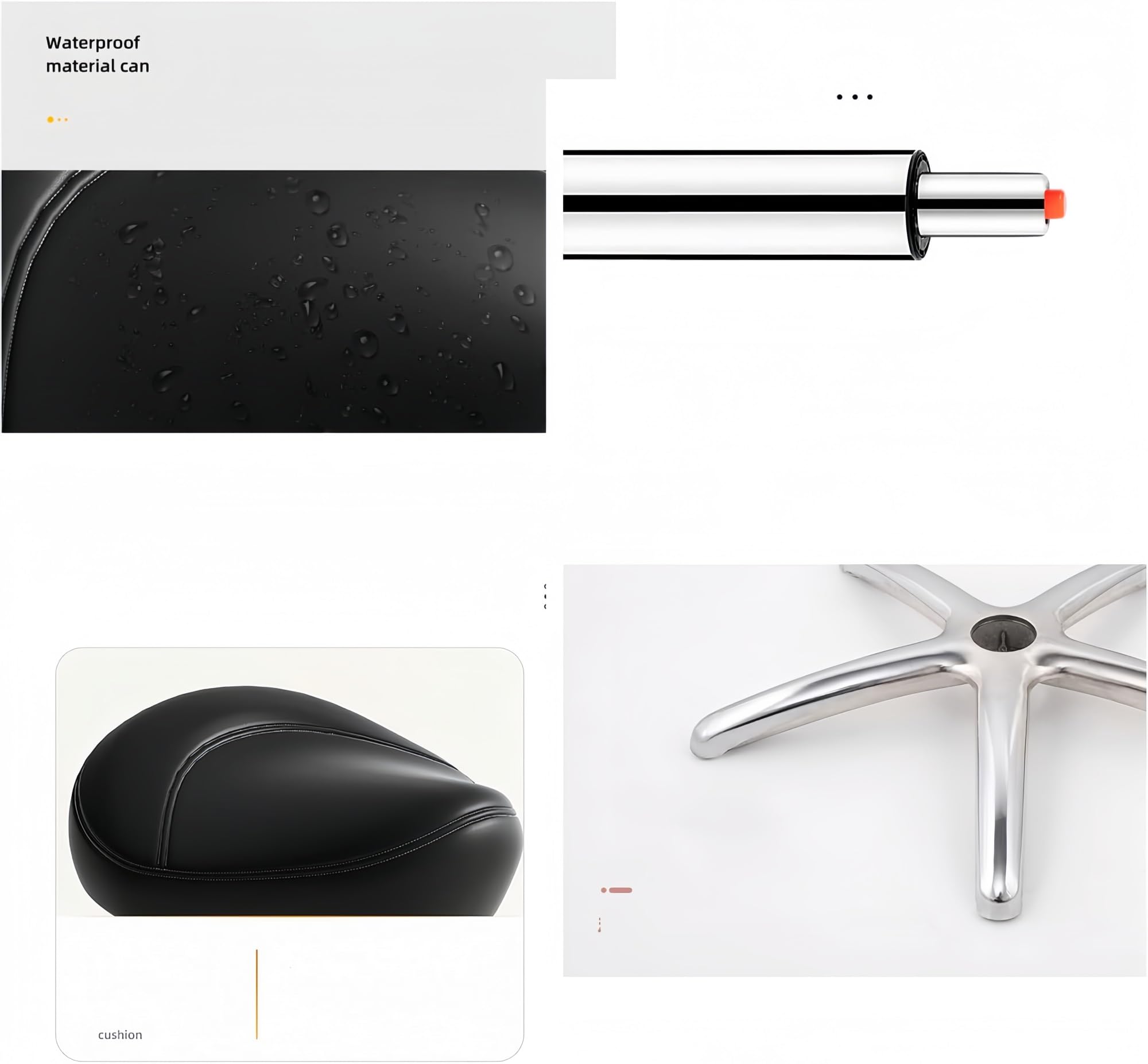 Taburete con sillín Ajustable con Ruedas: Silla con Ruedas ergonómica Resistente for Laboratorio, clínica, Dentista, salón, Masaje, Oficina y Uso doméstico(B)