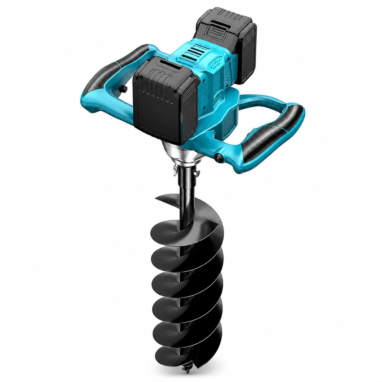Scavatore senza fili da 1200 W con 2 batterie, trivella elettrica per recinzione, 6 marce, avanti e indietro, per piantare il giardino
