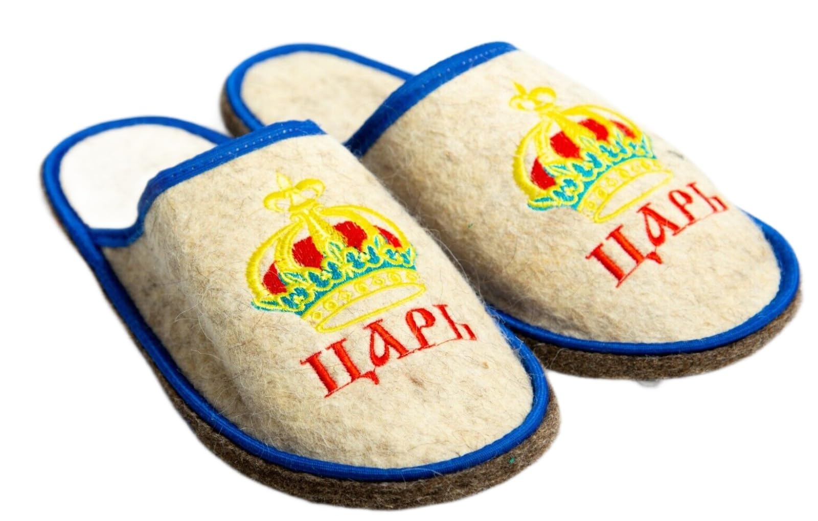 Rushnichok Sauna Slippers for Men - Russian Sauna Slippers - Sauna Male Slippers Wool - Sauna Men's Hotel Slippers Male - Russian banya Slippers - King - Felt Sauna Wool