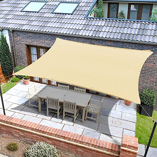 Valla de tela con ojales, red de sombra para invernadero, flores, plantas, patio, césped, fácil instalación, ligera, 90% de protección UV (3 m x 8 m)