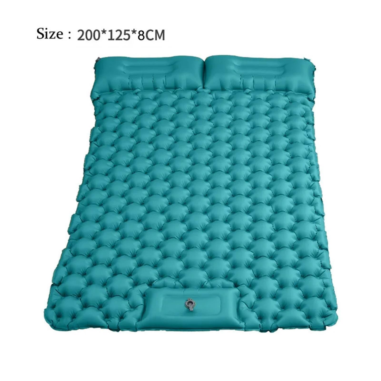 colchón Inflable para Exterior Colchón de Camping Doble Ultraligero de 200 x 125 x 8 cm for Senderismo y Turismo.(Peacock Blue)