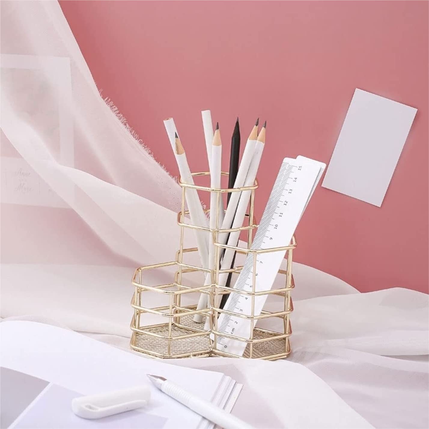 Organizador Cosméticos Organizador de Maquillaje Cubo De Almacenamiento De Cosméticos De Hierro Forjado, Tocador, Lápiz Labial, Cepillo, Almacenamiento, Organizador De Maquillaje Estante de Maquillaje