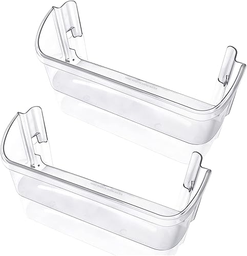 Paquete de 2 estantes para puerta de refrigerador 240323002 compatibles con Frigidaire y Kenmore 2 estantes inferiores en el lado del refrigerador,