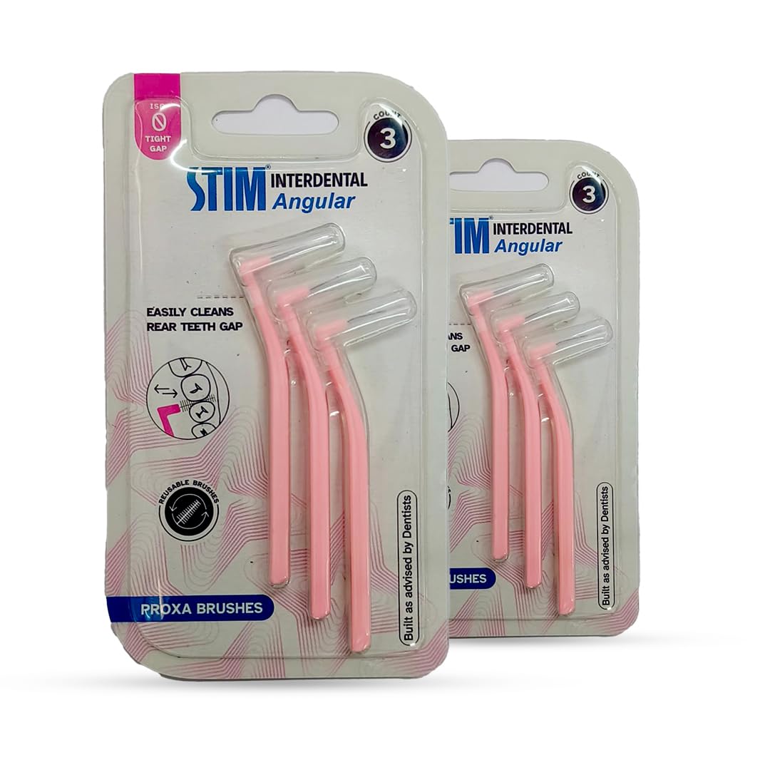 Sponsored Ad - STIM Interdental Manual Adults Angular Iso 0-3'S For Tight Gaps,Dentist Recommended,Easy Cleaning Between Teeth,Made In India (Pink,6 Brushes,Pack Of 2)
