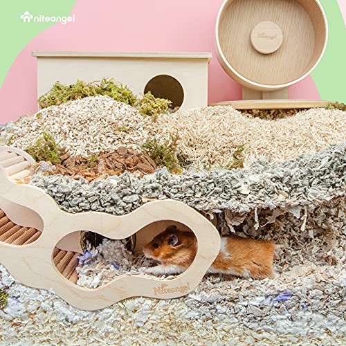 Niteangel Hamster House W/Climbing Ladder For Hamsters Gerbils Mice Or Similar-Sized Pets (Secret Peep Tunnel Hamster Hut) #TOP3