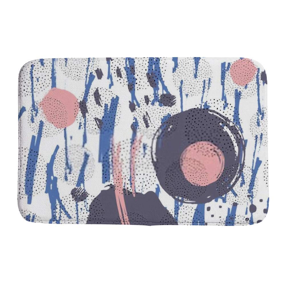 Tapis de douche lavable en machine en polaire corail 36 x 24 inch