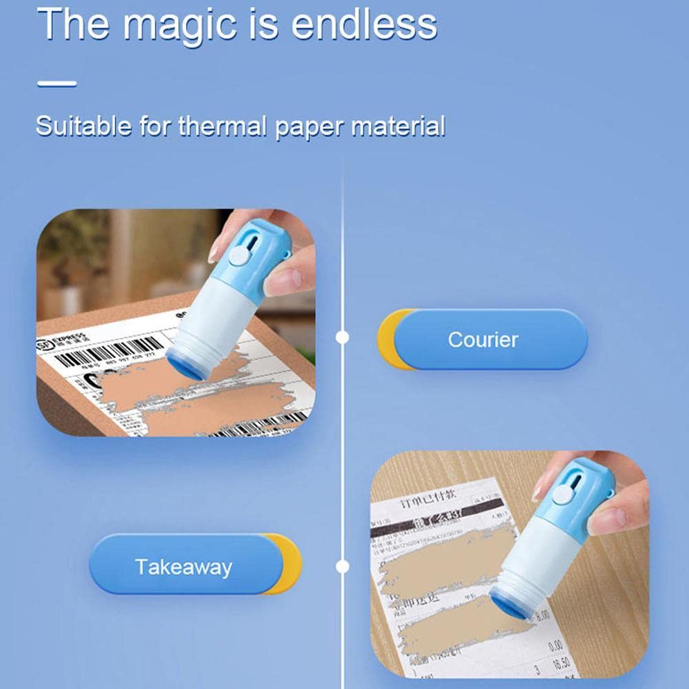 Fikujap Fluide De Correction Du Papier Thermique Avec Couteau à Déballage, Ouvre-coqueur De Protection De La Vie Privée, Fluide De Protection Des Données De Papier Thermique, (3pcs