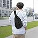 Monoki Sling-Bag Crossbody-Bag Women-Men Backpack-Daypack - Hiking Chest Travel with Water Bottle Pocket Adjustable Strap Multiple Layers Black