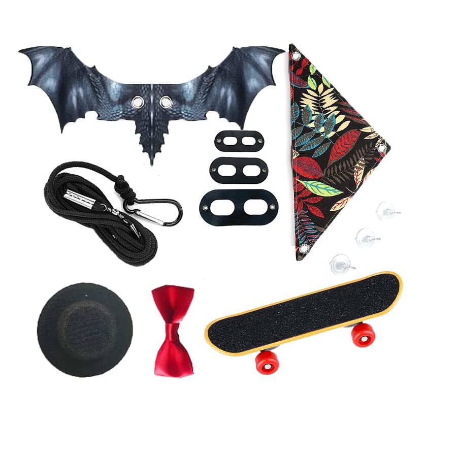 New Lizard Leash and Bearded Dragon Wings, Reptile Hammock, Bearded Dragon Hat & Bowtie and Lizard Skateboard Suitable…