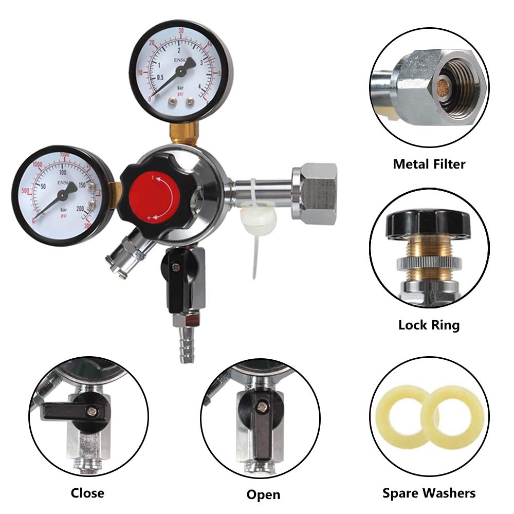 Beer Keg Regulator Kegerator Regulator LUCKEG Brand Co2 Tank