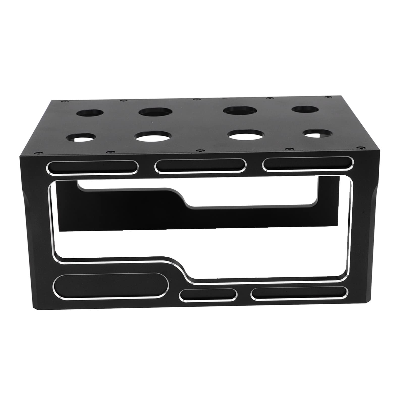 Estación de reparación para Coches RC, Soporte de Trabajo inalámbrico para Coches RC con Plataforma de Montaje de aleación de Aluminio, Soporte de exhibición Estable para Modelos (Negra)