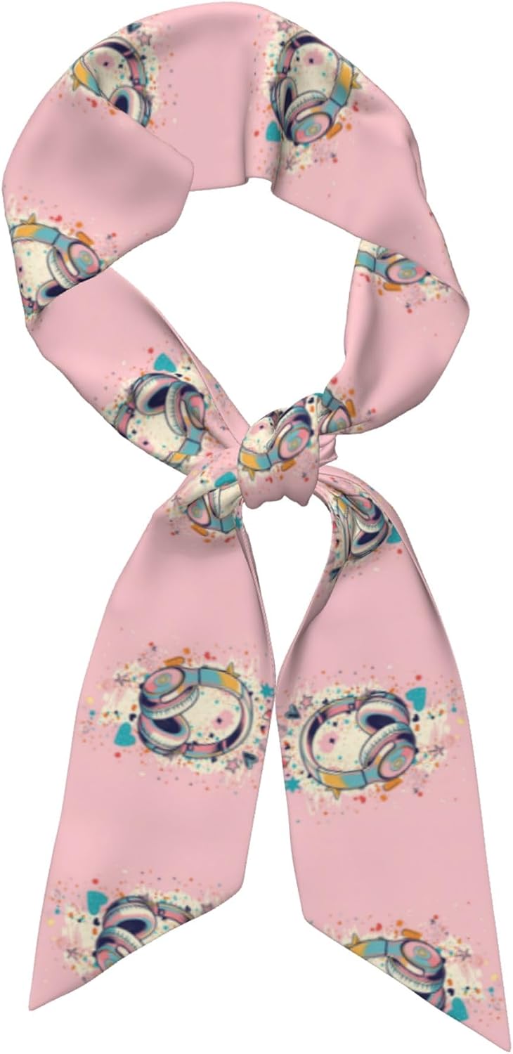 Fashion Skinny Scarf for Women Luxurious Silk Feeling for Neck, Hair, Purse & Belt Accessory
