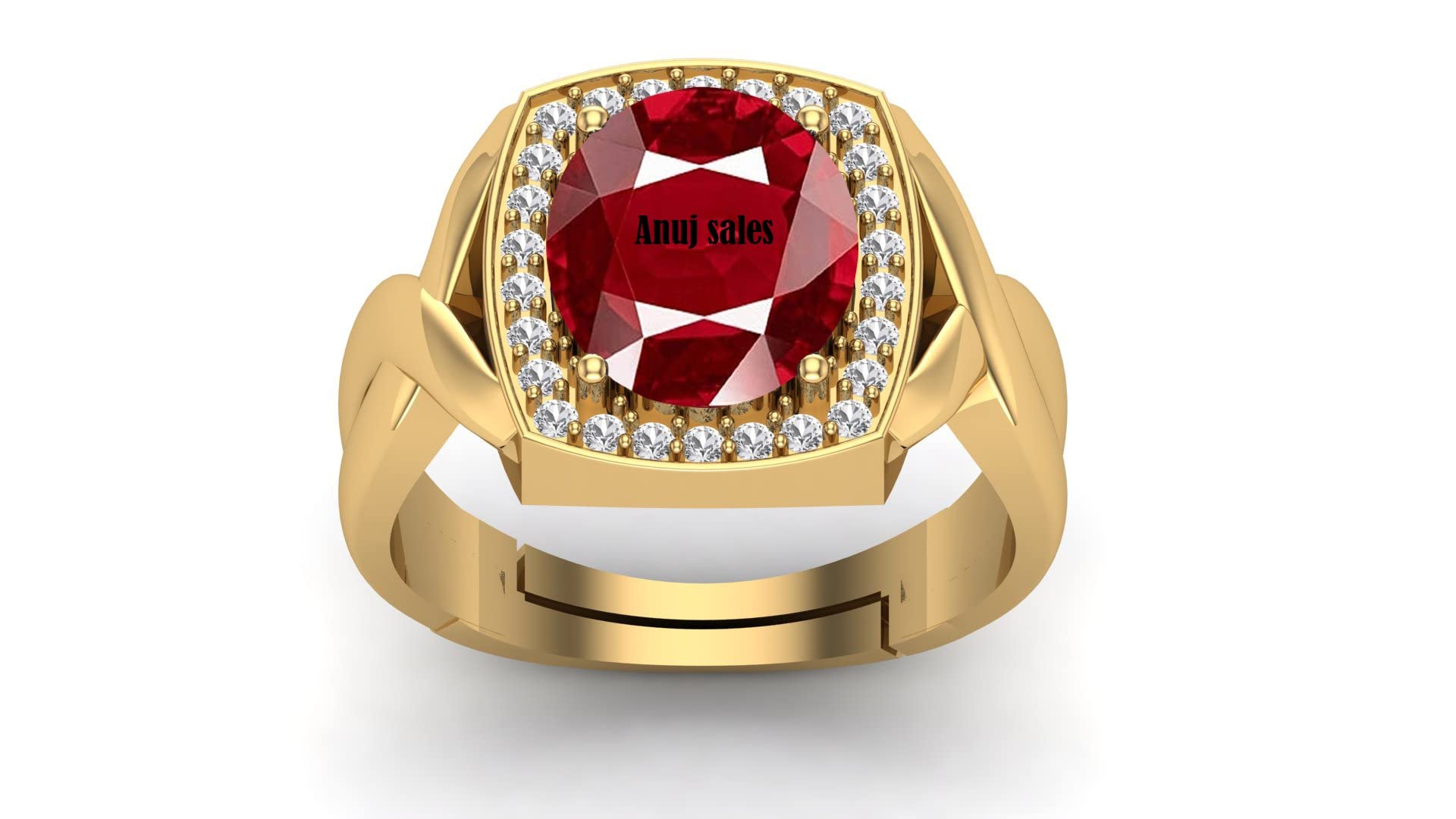 anuj sales 14.25 Ratti 13.50 Carat A+ Quality Natural Burma Ruby Manik Unheated Untreatet Gemstone Gold Ring for Women's and Men's(GGTL Lab Certified)-picture-10