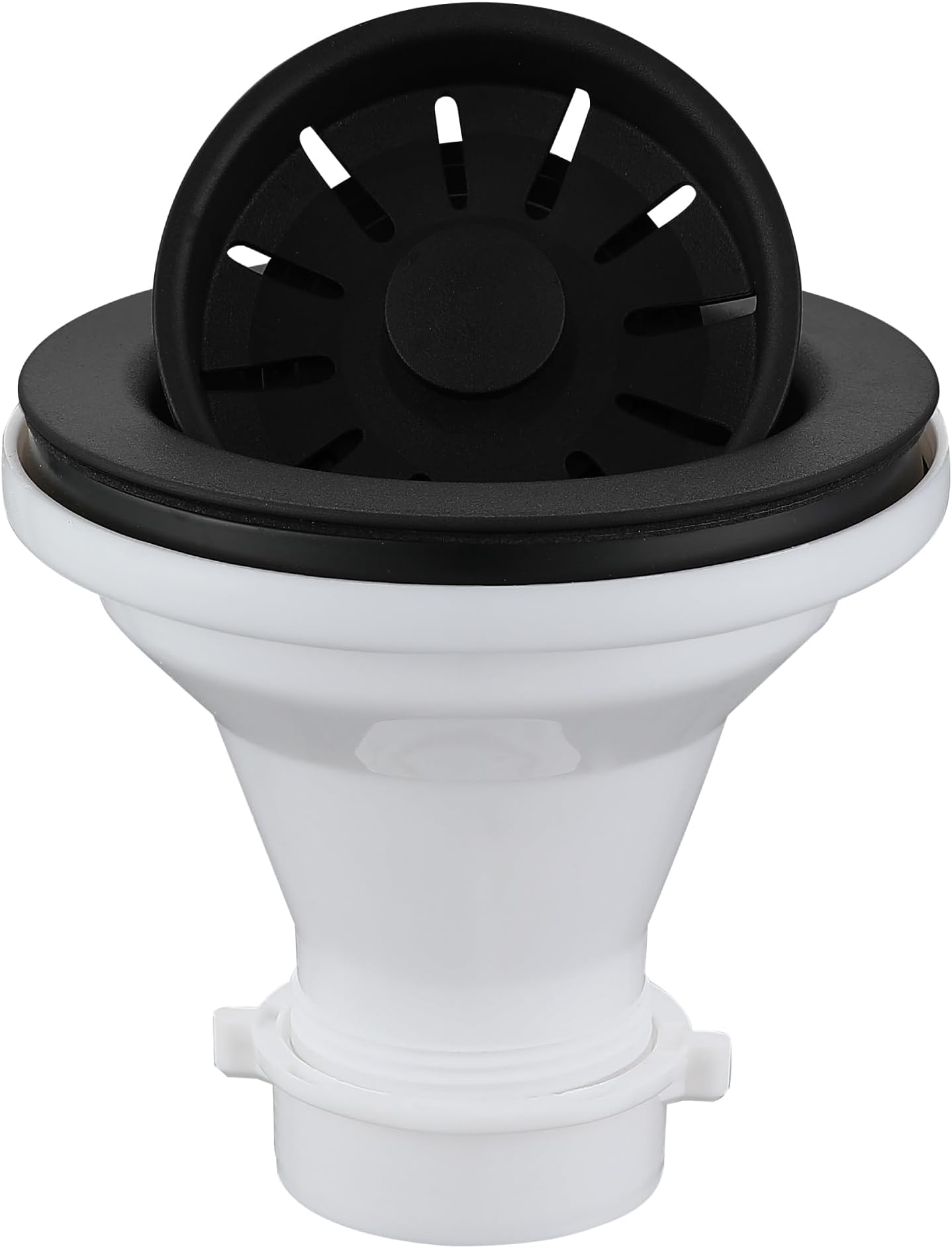 Karran QBSBL 3-1/2 in. Kitchen Sink Basket Strainer in Black
