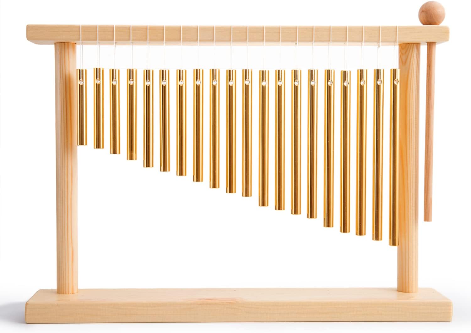 ENNBOM 20 Note Chime Wind Chime 20 Bars Instrument Percussion with Mallet (Gold)